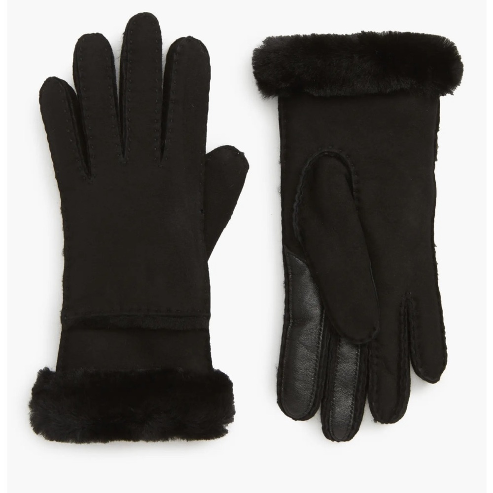 UGG Seamed Touchscreen Compatible
Genuine Shearling Gloves black 
$178 NEW